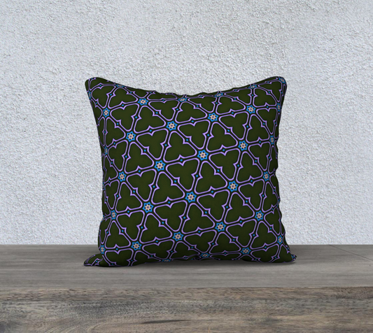 purple star geometric double sided pillow case