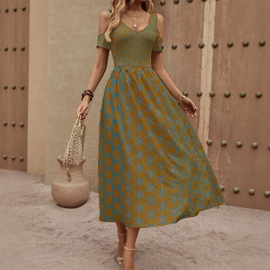 Guldens - Shoulderless V-Neck Dress