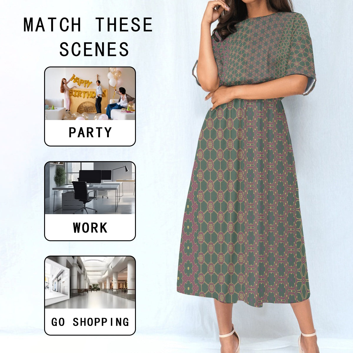 EucalyptusLeaf - Knee Length Dress