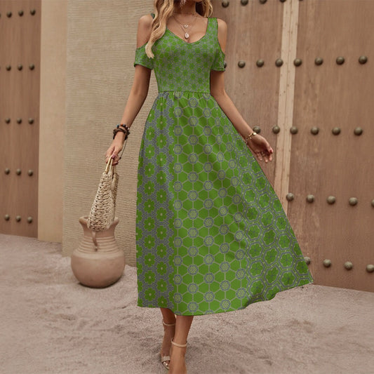 LimonAid - Shoulderless V-Neck Dress