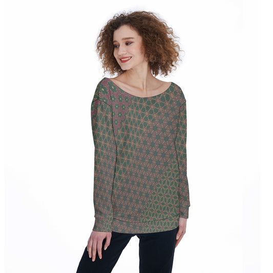 EucalyptusLeaf - Off Shoulder Ssweatshirt