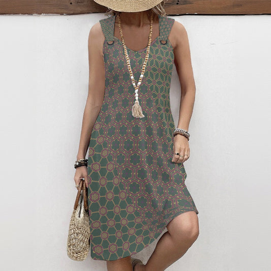 EucalyptusLeaf - Hoop Suspeder Dress