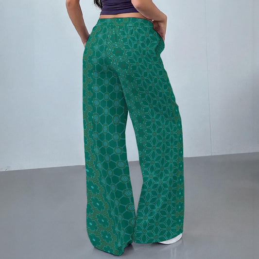 DivineCoral - Drawstring Baggy Trousers