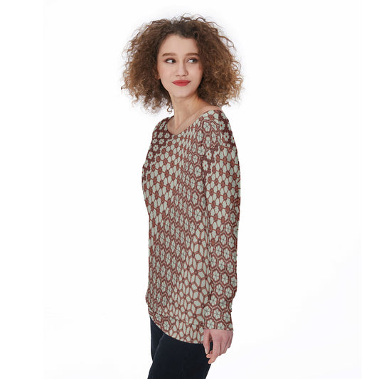 RainFlower - Off Shoulder Ssweatshirt