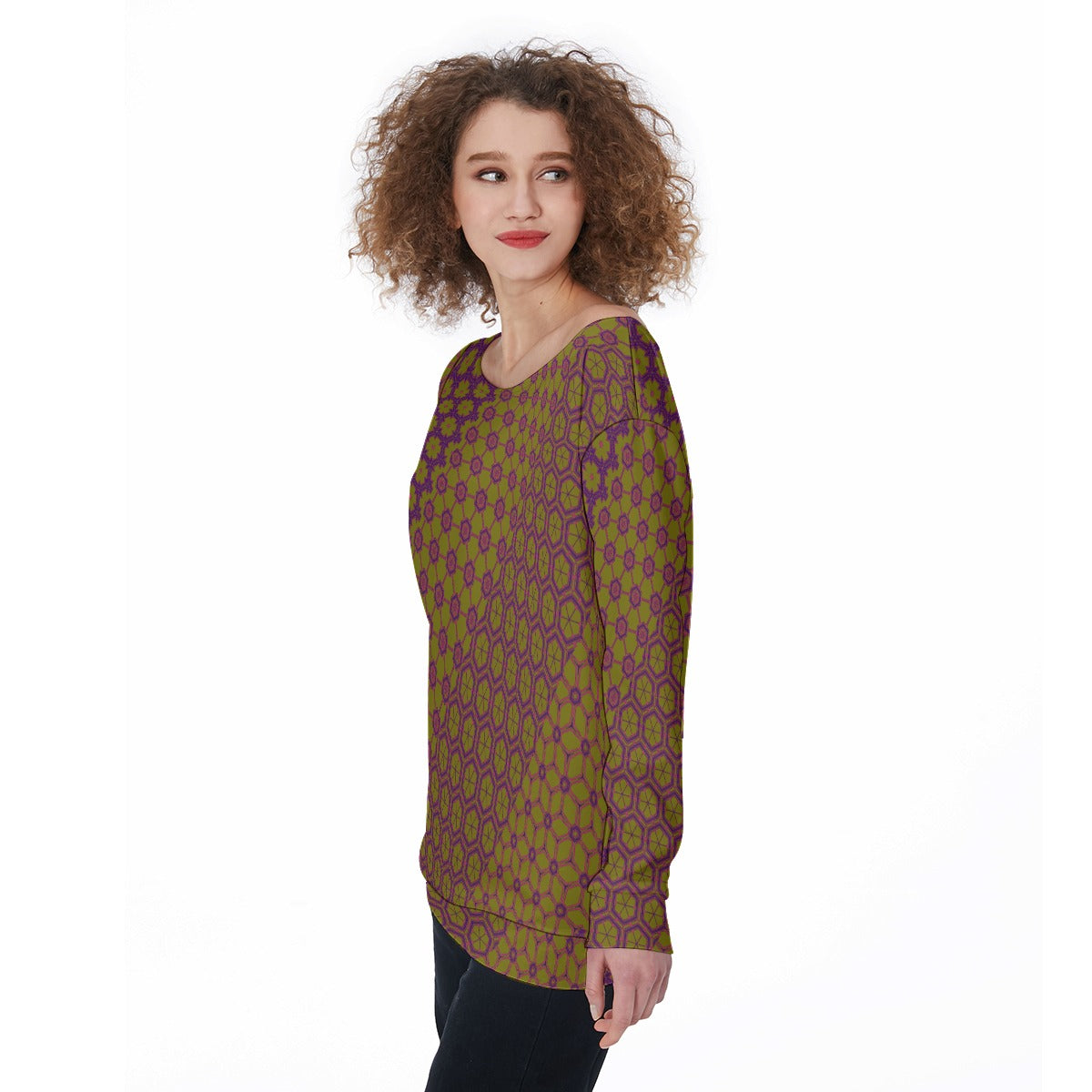 SplitPea - Off Shoulder Ssweatshirt