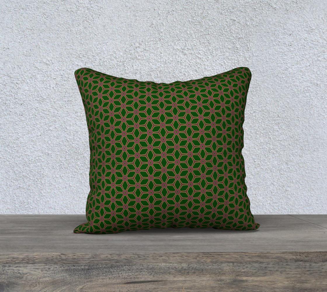 pink green star geometric double sided pillow case