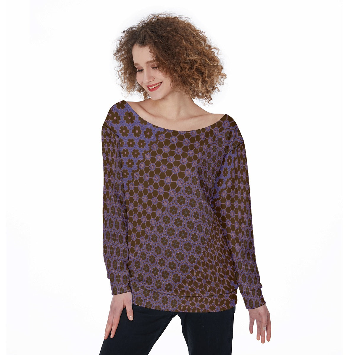 GroundGem - Off Shoulder Ssweatshirt