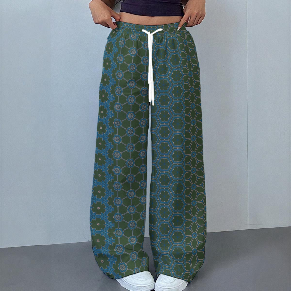 OliveSky - Drawstring Baggy Trousers