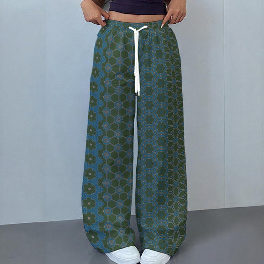 OliveSky - Drawstring Baggy Trousers