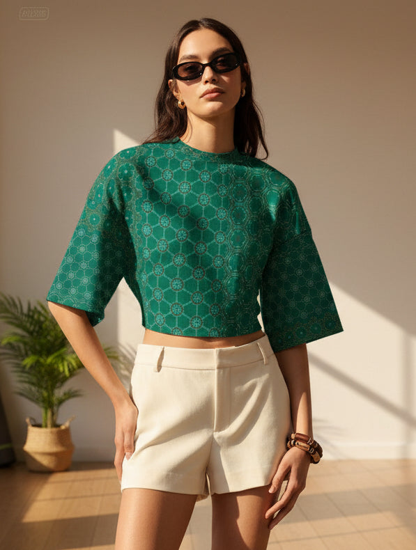 3/4 Sleeve Half Shirt