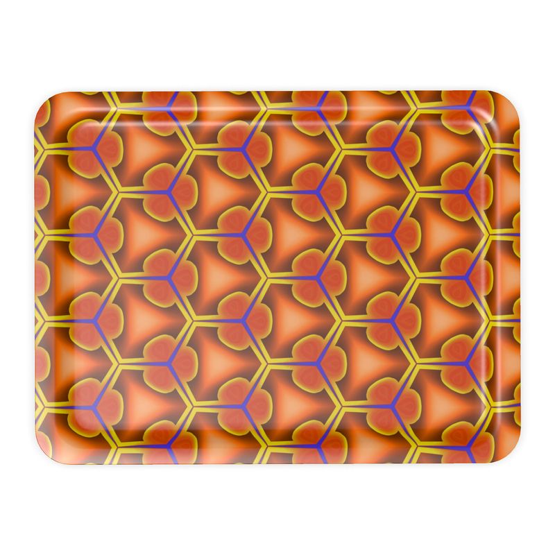 geometric pattern trays