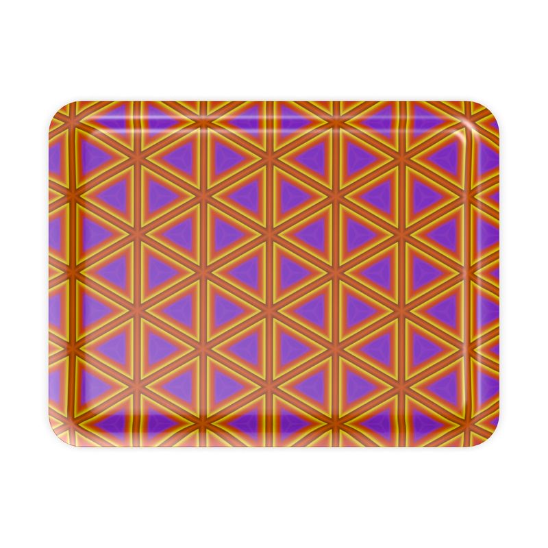 geometric pattern trays