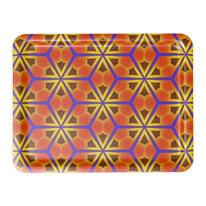 geometric pattern trays