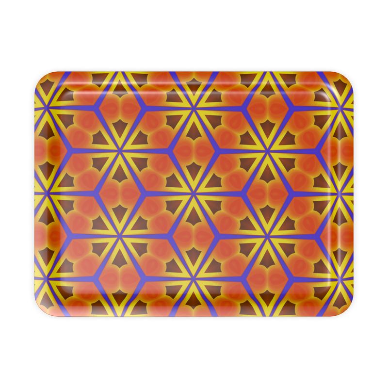 geometric pattern trays