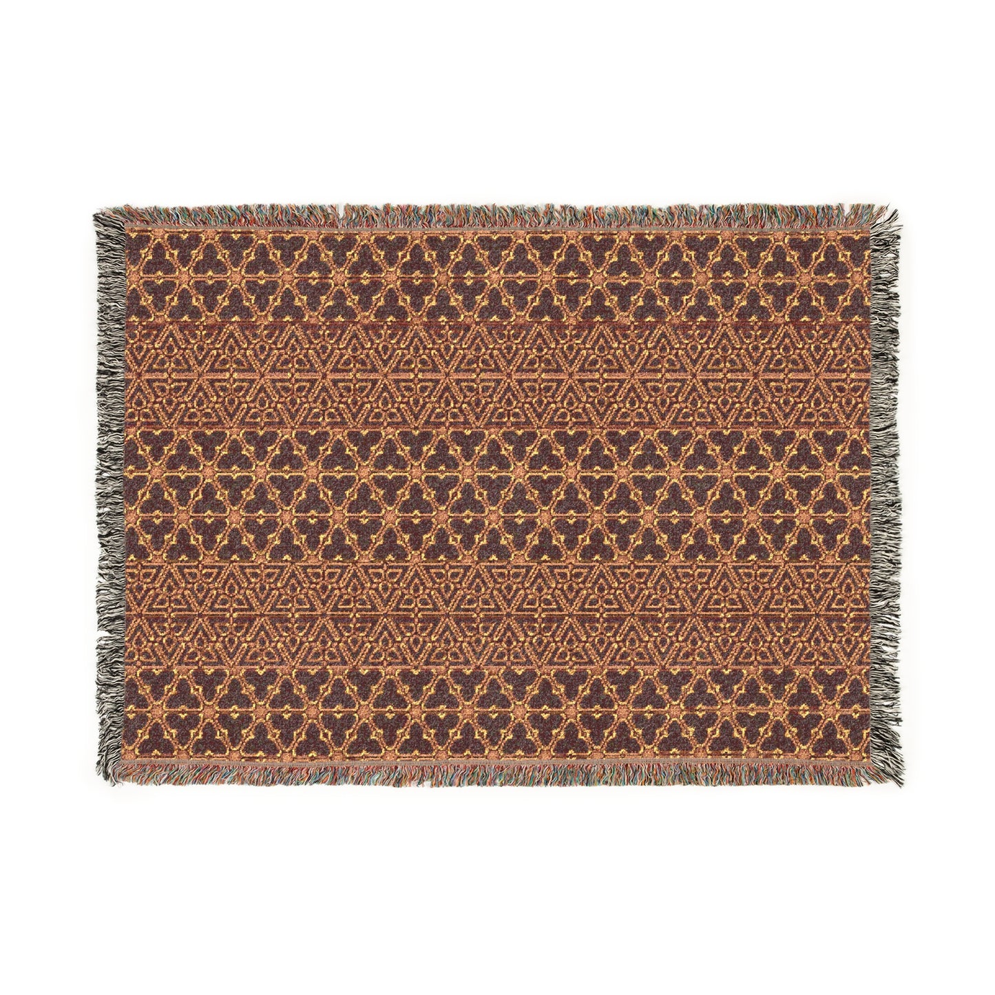 Cozy Orange Woven Blanket