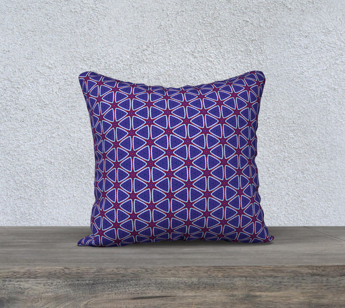 blue spiral geometric double sided pillow case