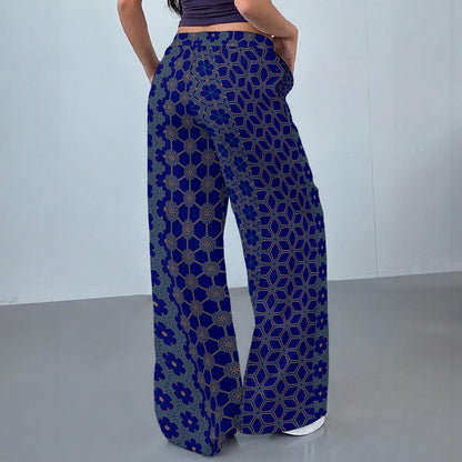 RegalNavy - Drawstring Baggy Trousers