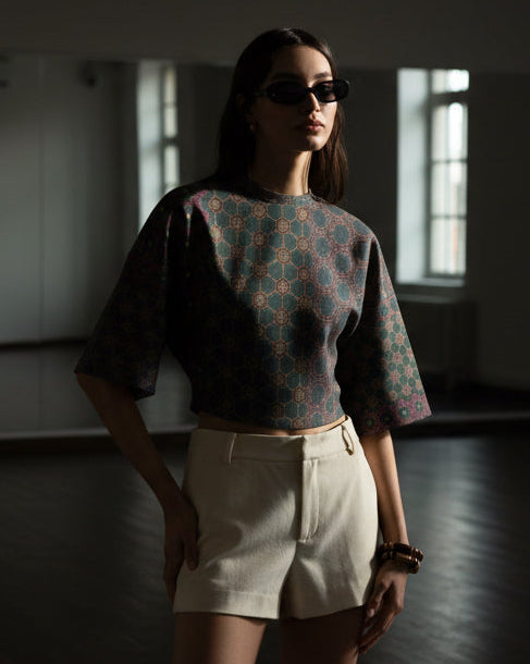 3/4 Sleeve Half Shirt