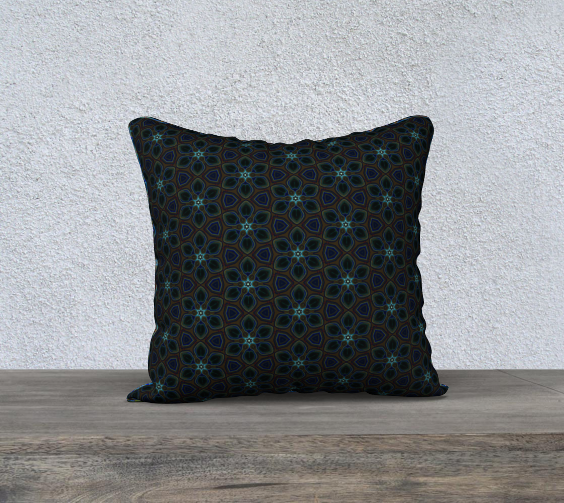 dark blue floral double sided pillow case