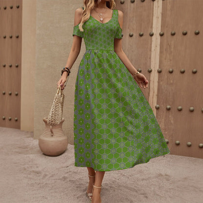 LimonAid - Shoulderless V-Neck Dress