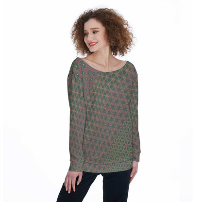 EucalyptusLeaf - Off Shoulder Ssweatshirt