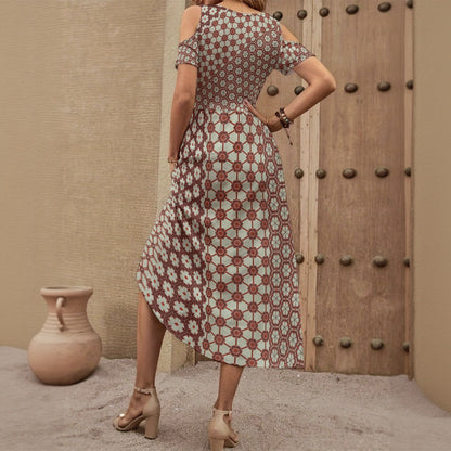 RainFlower - Shoulderless V-Neck Dress