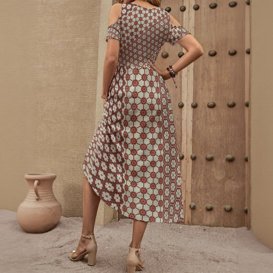 RainFlower - Shoulderless V-Neck Dress