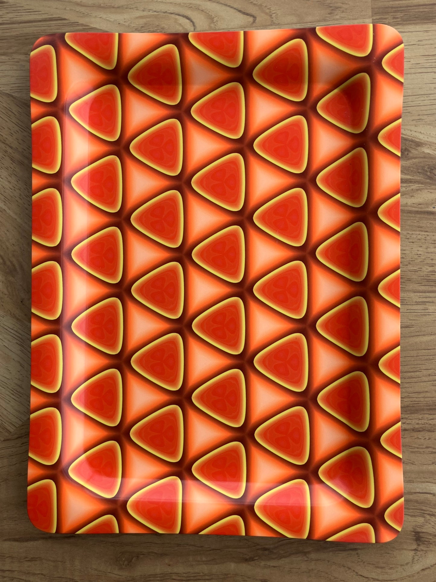 geometric pattern trays