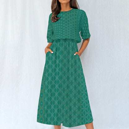 DivineCoral - Knee Length Dress