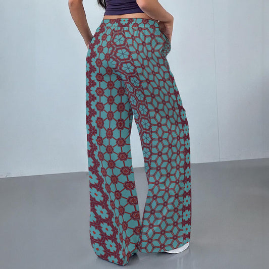 SultryCyan - Drawstring Baggy Trousers
