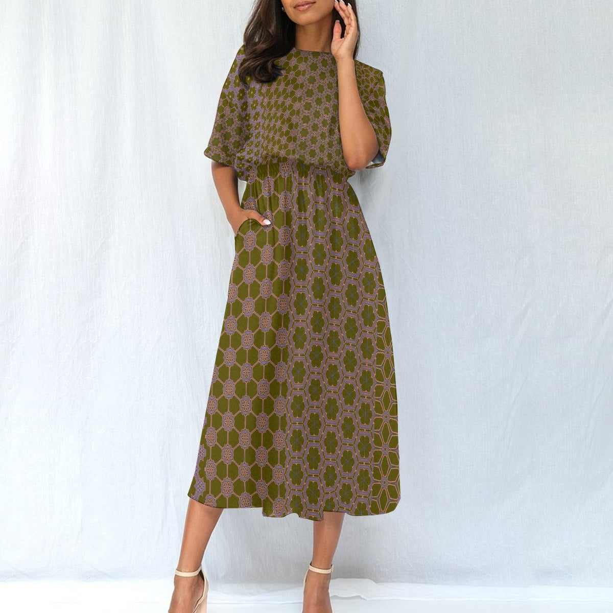 DesertSage - Knee Length Dress