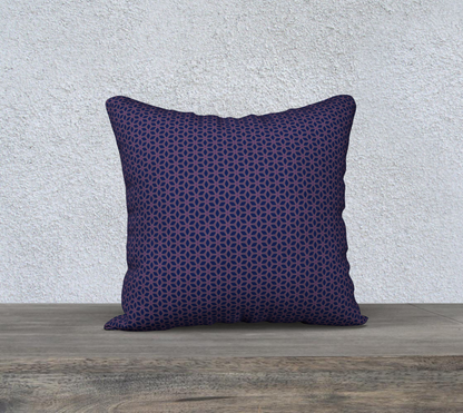 purple star geometric double sided pillow case