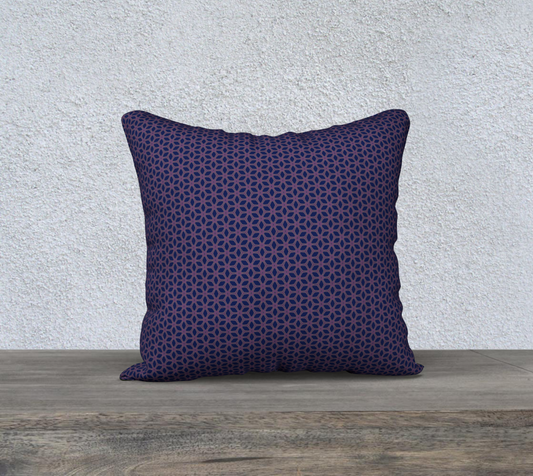 purple star geometric double sided pillow case