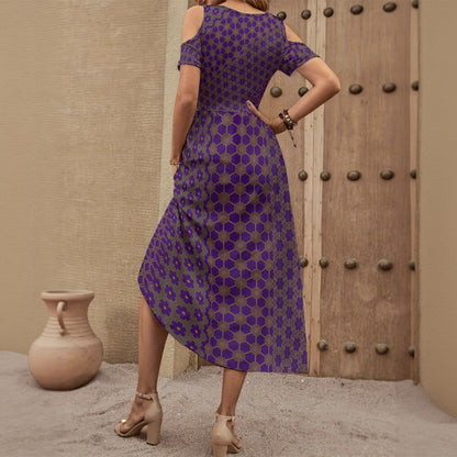 LakeShow - Shoulderless V-Neck Dress