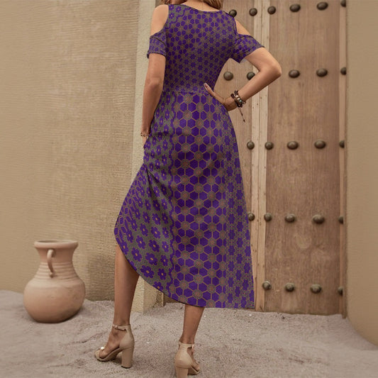 LakeShow - Shoulderless V-Neck Dress