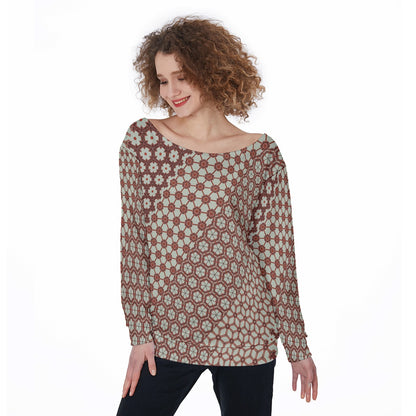 RainFlower - Off Shoulder Ssweatshirt