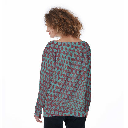 SultryCyan - Off Shoulder Ssweatshirt