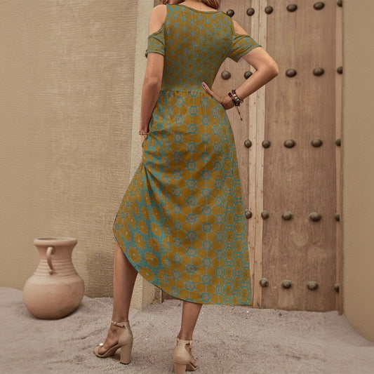 Guldens - Shoulderless V-Neck Dress