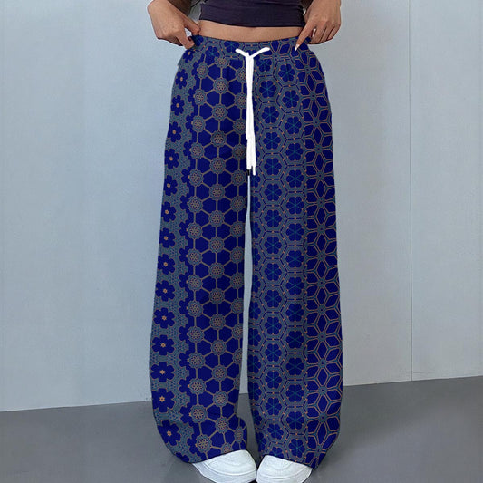 RegalNavy - Drawstring Baggy Trousers