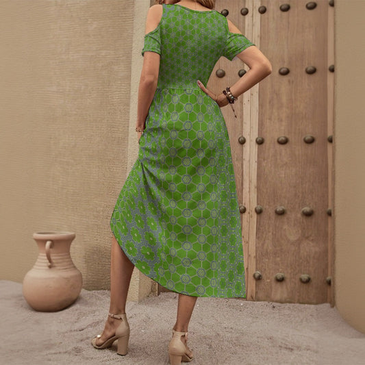 LimonAid - Shoulderless V-Neck Dress