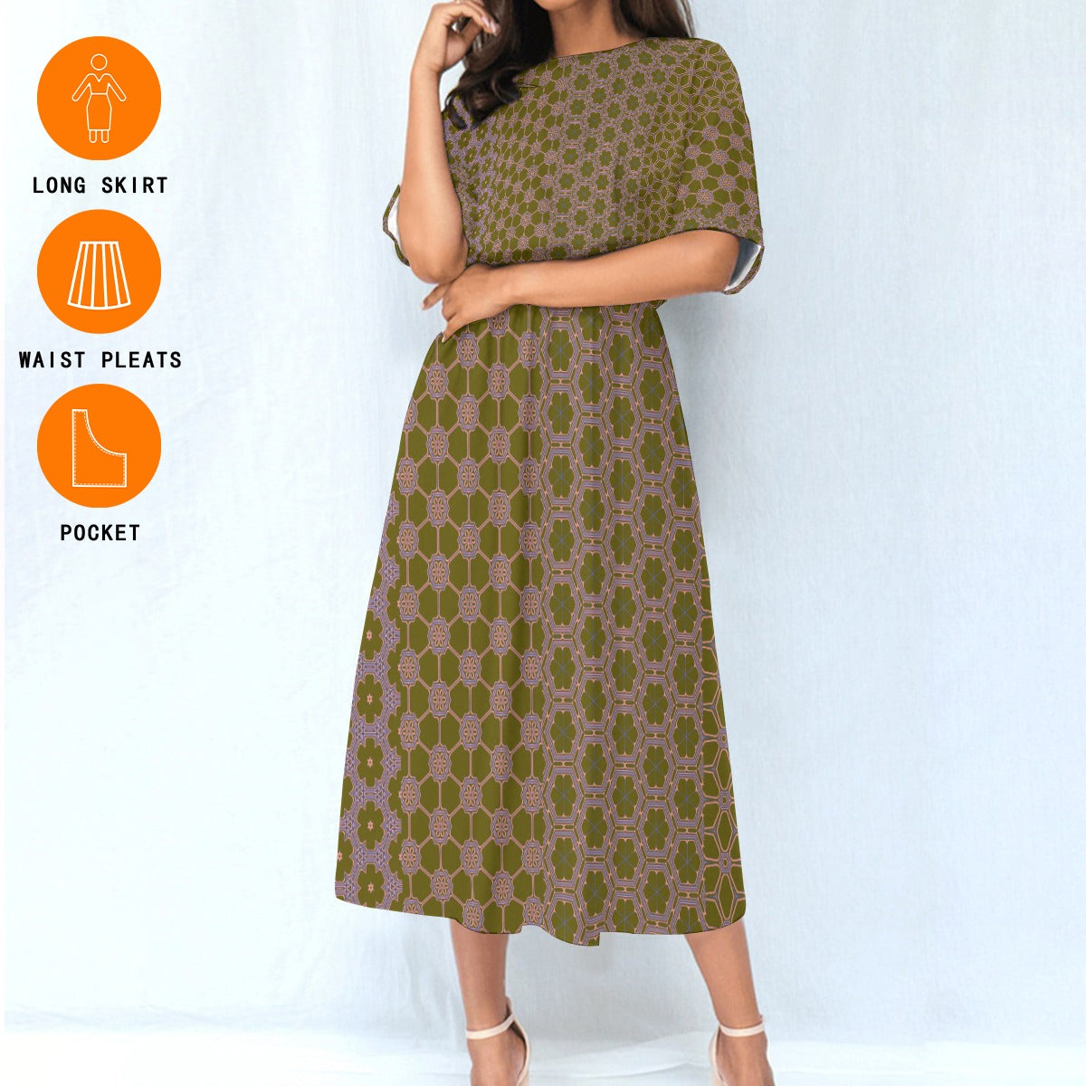 DesertSage - Knee Length Dress