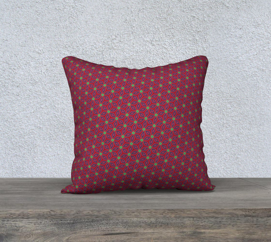 pink green star geometric double sided pillow case