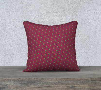 pink green star geometric double sided pillow case