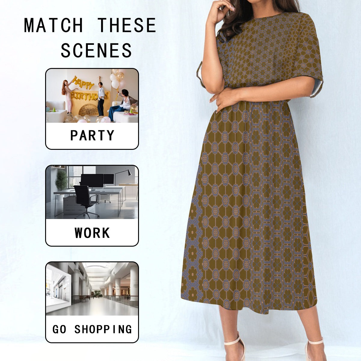 Grounded - Knee Length Dress