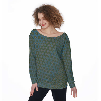 OliveSky - Off Shoulder Ssweatshirt