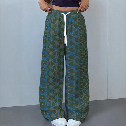 OliveSky - Drawstring Baggy Trousers