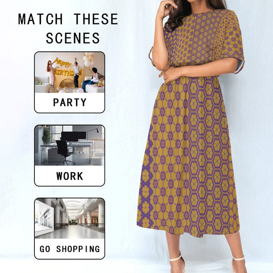 GoldenDharma - Knee Length Dress