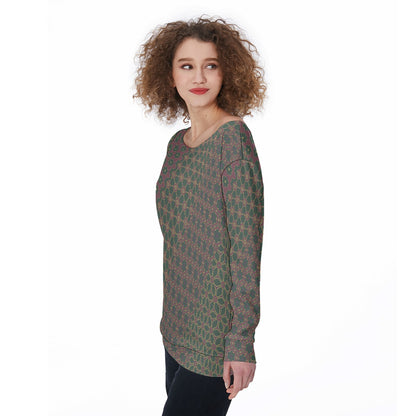 EucalyptusLeaf - Off Shoulder Ssweatshirt